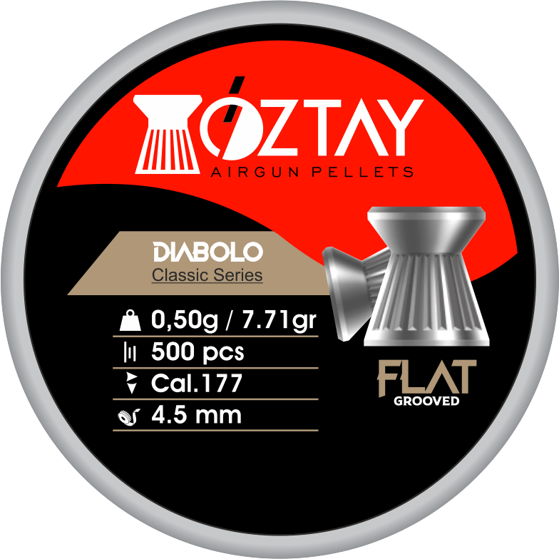 Flat Grooved diabolo pellet