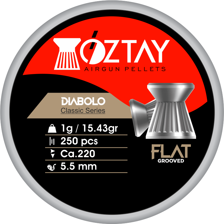 Flat Grooved diabolo pellet