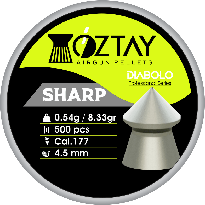 Sharp diabolo pellet