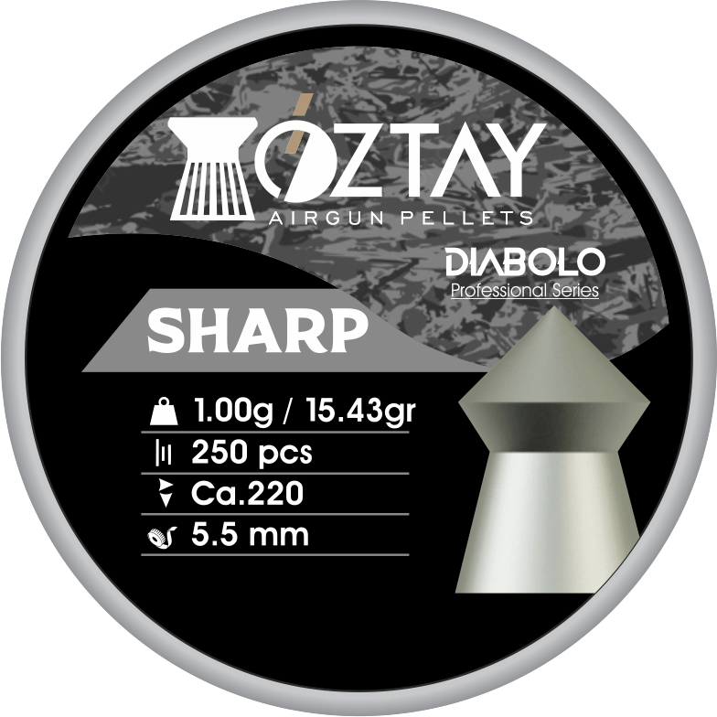 Sharp diabolo pellet