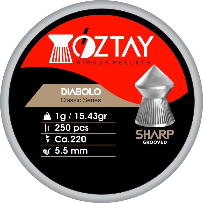 Sharp Grooved diabolo pellet