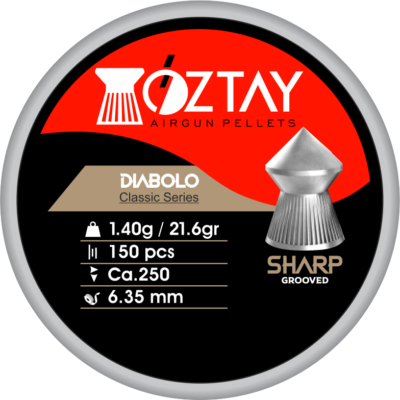 Sharp Grooved diabolo pellet