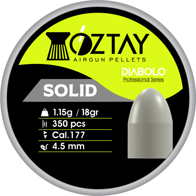 Solid diabolo pellet